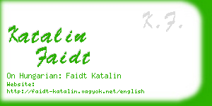 katalin faidt business card